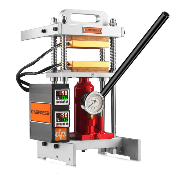 DABPRESS Amberigo BJ4T35G 4-ton bottle jack rosin press with integrated pressure gauge and pump handle
