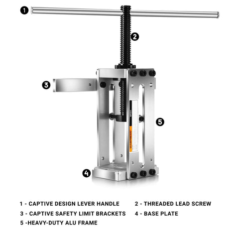 DABPRESS OmniPress 2-Ton Heavy-Duty Bench Pre-Press Station - Universal Manual Press for Rosin Molds