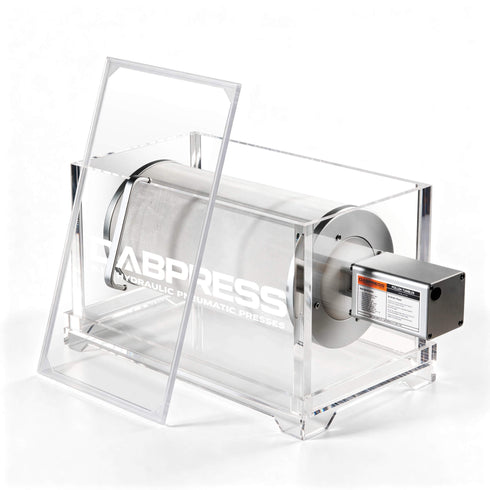 DABPRESS VORTICE PT02Y commercial pollen tumbler with 360 view acrylic body and internal support frame