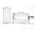 Removable acrylic drum detached from DABPRESS VORTICE 150 motorized base for cold extraction prep