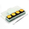 DABPRESS 4-Pack Gold Rosin Jars Set, 5ml Non-Stick Silicone Glass, Dab Tool & Case Box