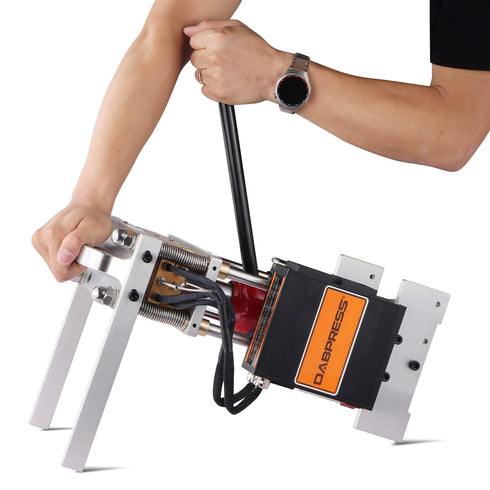 DABPRESS Truebar 10T Rosin Press: Rigid Direct-Connect 4x7" Plates Heavy-Duty Extraction