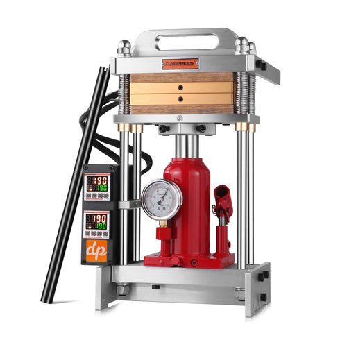 DABPRESS Truebar 10T Rosin Press: Rigid Direct-Connect 4x7" Plates Heavy-Duty Extraction
