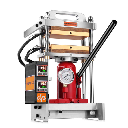 DABPRESS Truebar 10T Rosin Press: Rigid Direct-Connect 4x7" Plates Heavy-Duty Extraction