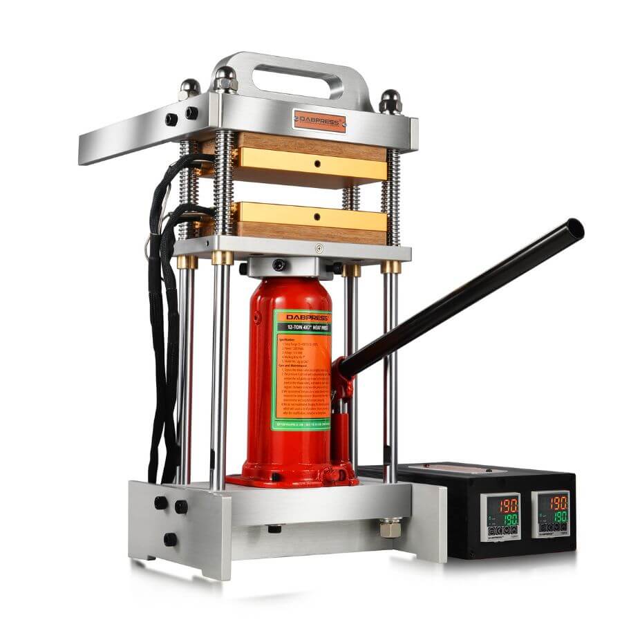 DABPRESS 12 Ton Complete Rosin Press Dual 4x7" Rosin Plates ROSITEK