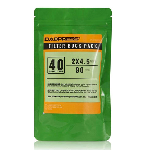 Dabpress Rosin Press Bags - 2x4 Nylon Screen Mesh Bags from 37,90,120 and 160 Micron for Extraction - ROSITEK