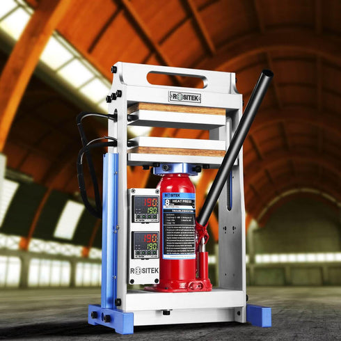 Rositek Hydraulic Rosin Press REP8 ( Rositek Elite Presser ) -  8 Ton Bottle Jack, Dual 3x7 Inch Heated Press Plates - ROSITEK