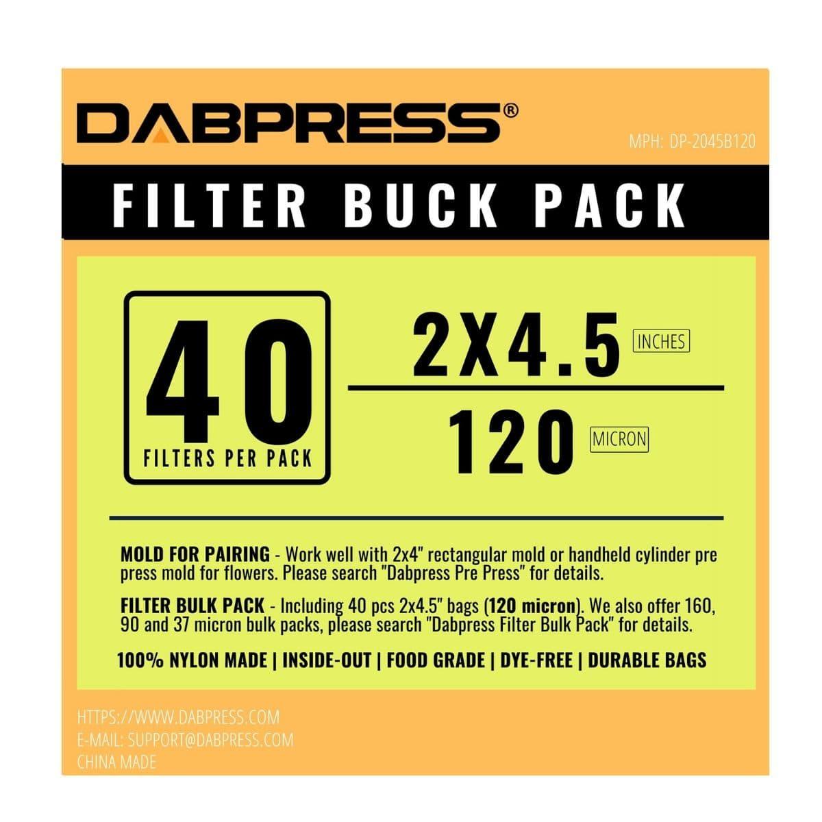 Dabpress Rosin Press Bags - 2x4 Nylon Screen Mesh Bags from 37,90,120 and 160 Micron for Extraction - ROSITEK